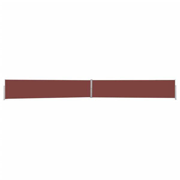 vidaXL Auvent latéral rétractable de patio 140x1200 cm Marron