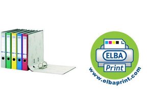 classeur smart marbré nuageux dos: 80 mm rouge A4 ELBA