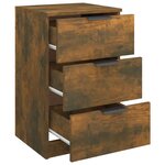 vidaXL Table de chevet Chêne fumé 40x36x65 cm