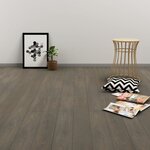 vidaXL Planches de sol autoadhésives 4 46 m² 3 mm PVC Gris et marron