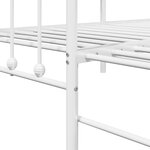 Cadre de lit daybed vidaXL avec lit gigogne Blanc 75x190 cm Acier
