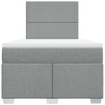 vidaXL Sommier à lattes de lit avec matelas Gris clair 120x200cm Tissu