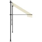 vidaXL Auvent rétractable crème 300x150 m tissu et acier