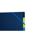 Trieur Polypropylène 3 Rabats Forever 8 Compartiments - Bleu - X 5 - Exacompta