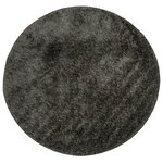 vidaXL Tapis ISTAN à poils longs aspect brillant anthracite Ø 160 cm