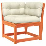 vidaXL Salon de jardin 8 Pièces avec coussins cire marron bois pin massif