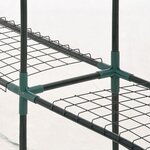 vidaXL Serre avec 8 étagères 143x143x195 cm