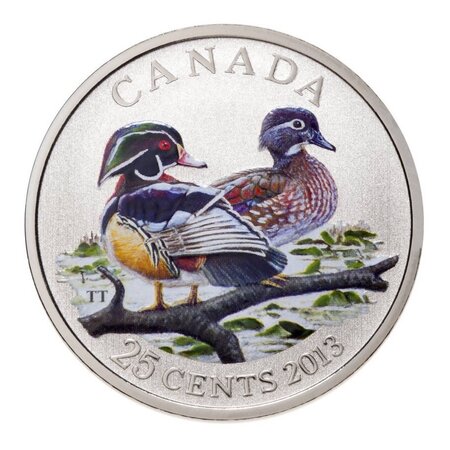 Pièce de monnaie 25 Cents Canada Le canard branchu 2013 BU