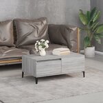 vidaXL Table basse Sonoma gris 90x50x36 5 cm Bois d'ingénierie