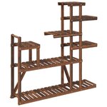 vidaXL Support à fleurs 110x25x111 cm bois massif de sapin