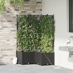 Jardinières vidaXL avec système d'irrigation 3 Pièces Noir