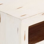 vidaXL Meuble TV Bois massif d'acacia 110x30x40 cm Blanc
