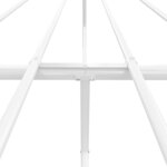 vidaXL Cadre de lit métal avec tête de lit blanc 183x213 cm