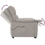 vidaXL Fauteuil électrique de massage Taupe Tissu