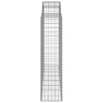 vidaXL Paniers à gabions arqués 40 Pièces 200x50x160/180 cm Fer galvanisé