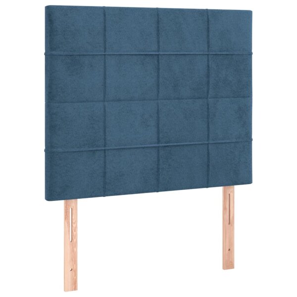 vidaXL Têtes de lit 2 Pièces Bleu foncé 80x5x78/88 cm Velours