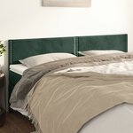 vidaXL Têtes de lit 2 Pièces Vert foncé 100x5x78/88 cm Velours
