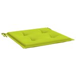 vidaXL Coussins de chaise de jardin lot de 2 vert vif 50x50x3 cm