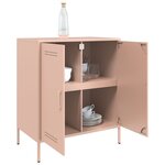 vidaXL Buffet rose 68x39x79 cm acier