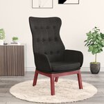 vidaXL Chaise de relaxation Noir Tissu