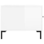 vidaXL Tables basses 2 Pièces blanc brillant 50x50x40cm bois d'ingénierie