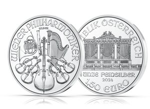 Pièce de monnaie 1 50 euro Autriche 2024 1 once argent – Philharmonique