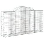 vidaXL Paniers à gabions arqués 11 Pièces 200x50x100/120 cm fer galvanisé