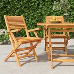 vidaXL Chaises de jardin pliantes lot de 2 55x62x90cm bois massif teck