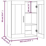 vidaXL Armoire murale suspendue Chêne marron 69 5x34x90 cm