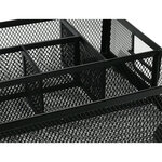 Organiseur bureau q-connect maille métallique 6 compartiments 235x183x65mm coloris noir