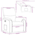 vidaXL Fauteuil inclinable électrique Rouge bordeaux Similicuir