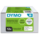 DYMO LabelWriter Boite de 12 rouleaux de 1000 étiquettes multi-usages - 32mm x 57mm