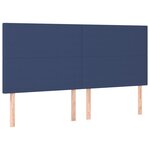 vidaXL Cadre de lit avec tête de lit Bleu 180 x 200 cm Tissu