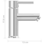 vidaXL Robinet de lavabo de salle de bain Finition chromée 130x176 mm