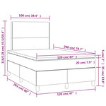 vidaXL Sommier à lattes de lit et matelas Gris foncé 120x200cm Velours