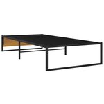 vidaXL Cadre de lit Noir Métal 90x200 cm