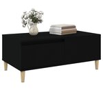 vidaXL Table basse Noir 90x50x36 5 cm Bois d'ingénierie