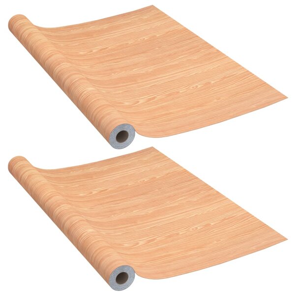 vidaXL Films autoadhésifs pour portes 2 Pièces Ahorn 210x90 cm PVC