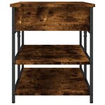 vidaXL Banc à chaussures chêne fumé 100x42 5x50 cm bois d'ingénierie