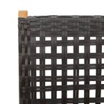 vidaXL Chaises inclinables de jardin lot de 4 noir rotin bois massif