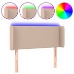 vidaXL Tête de lit à LED Cappuccino 93x16x78/88 cm Similicuir