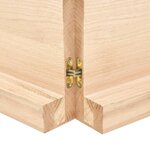 vidaXL Étagère murale 140x60x(2-6) cm bois de chêne massif non traité