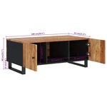 vidaXL Table basse 100x54x40 cm bois d'acacia solide et d'ingénierie