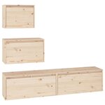 vidaXL Meubles TV 4 Pièces Bois massif de pin
