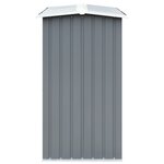 vidaXL Abri de stockage de bois Acier galvanisé 330x92x153 cm Gris