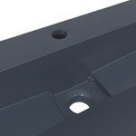 vidaXL Vasque 60x38x11 cm fonte minérale/marbre anthracite
