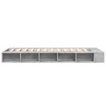 vidaXL Cadre de lit gris béton 100x200 cm bois d'ingénierie