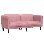 vidaXL Ensemble de canapés 2 Pièces rose velours