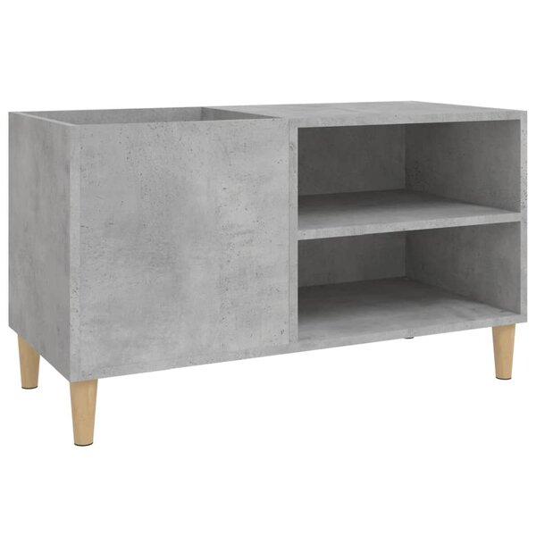 vidaXL Armoire à disques gris béton 84 5x38x48 cm bois d'ingénierie