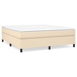 vidaXL Cadre de lit Crème 160 x 200 cm Tissu